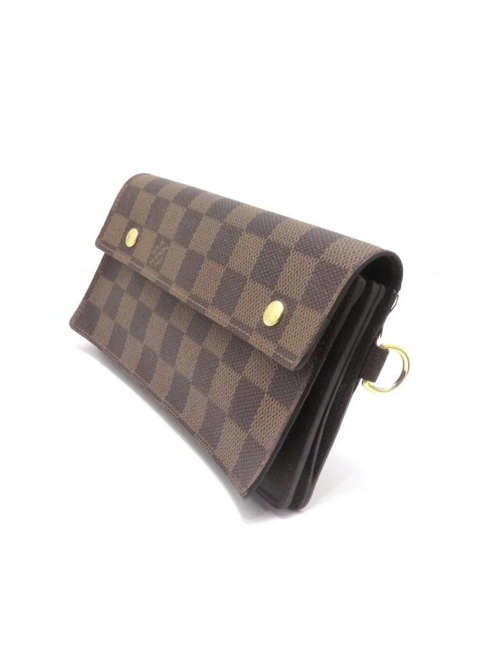 Louis Vuitton Portefeuille Accordeon Damier Wallet Canvas Brown